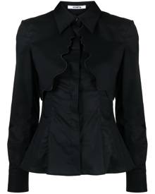 Vivetta scallop-edge poplin shirt - Black