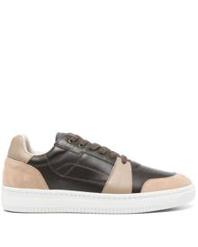 Boggi Milano colour-block leather sneakers - Brown