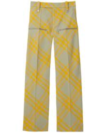 Burberry checked straight-leg trousers - Neutrals