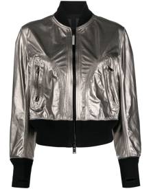 Isaac Sellam Experience metallic leather bomber jaclet - Silver