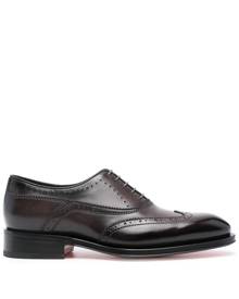 Santoni leather lace-up brogues - Brown