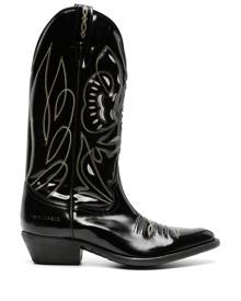 Dsquared2 stitched leather Western boots - Black