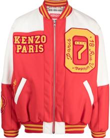 Kenzo Tiger Academy logo-patch bomber jacket - Red