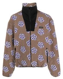 BLUEMARBLE floral-pattern panelled bomber jacket - Neutrals