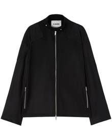 Jil Sander zip-up biker jacket - Black