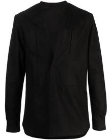 Rick Owens Secret Larry V-neck shirt jacket - Black