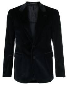 Tagliatore velvet single-breasted blazer - Blue