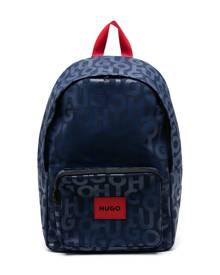 HUGO KIDS logo-print backpack - Blue