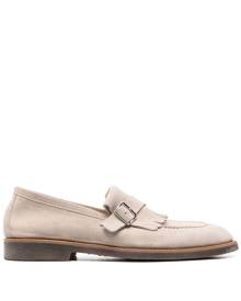 Brunello Cucinelli tassel-panel buckle-strap loafers - Neutrals