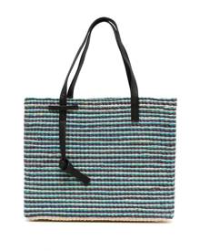 Sensi Studio straw tote bag - Green