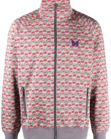 Needles Poly floral-jacquard bomber jacket - Grey