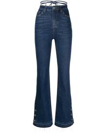 SMFK Mermaid Retro tie-fastening flared jeans - Blue