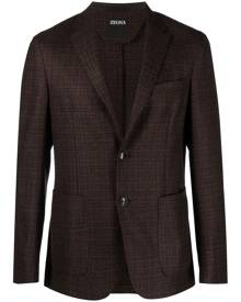 Zegna single-breasted tweed blazer - Purple