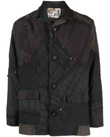 By Walid Noah patchwork cotton shirt jacket - Green