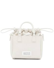 Maison Margiela 5AC Horizontal leather tote bag - White