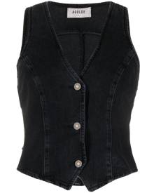 AGOLDE Heller button-up denim waistcoat - Black