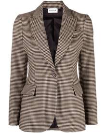 P.A.R.O.S.H. gingham-pattern single-breasted blazer - Neutrals