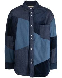 FIVE CM patchwork shirt jacket - Blue