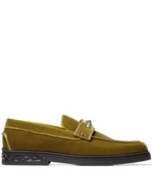 Jimmy Choo Josh Driver velvet loafers - Green