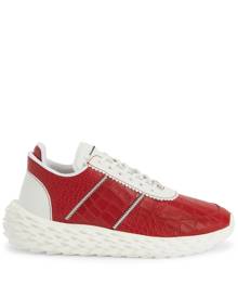 Giuseppe Zanotti Urchin crocodile-embossed panelled sneakers - Red
