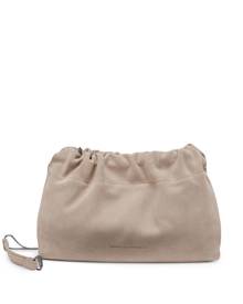 Brunello Cucinelli drawstring suede shoulder bag - Neutrals