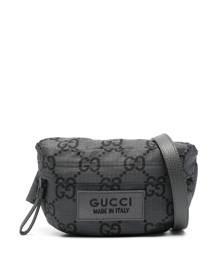 Gucci GG-Damier logo-patch belt bag - Grey