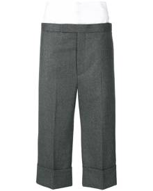 Thom Browne Wool Flannel Drop-crotch Trouser - Grey