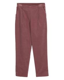 Simonetta corduroy-finish straight-leg trousers - Pink