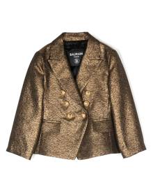 Balmain Kids double-breasted metallic blazer - Gold