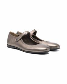 Pèpè metallic leather ballerina shoes - Green