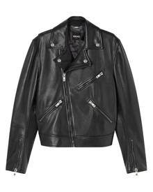 Versace leather biker jacket - Black