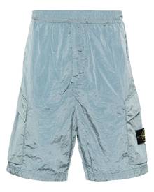 Stone Island Compass-appliqué cargo shorts - Blue