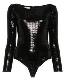 Blanca Vita Bromelia sequin bodysuit - Black