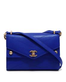 CHANEL Pre-Owned 2017 CC logo shoulder bag - Blue