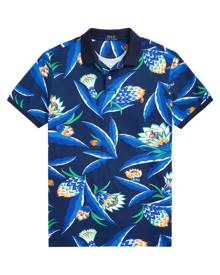 Polo Ralph Lauren floral-print cotton polo shirt - Blue