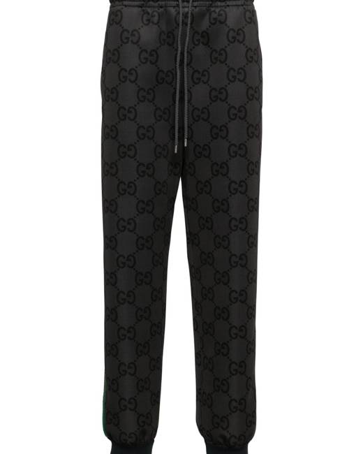 Gucci Gg-print Drawstring Track Pants In Black | ModeSens