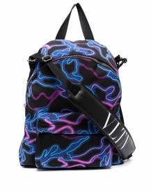 Valentino Garavani Camou neon-print backpack - Black