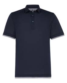 Brunello Cucinelli layered-effect polo shirt - Blue