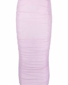 Patrizia Pepe ruched tulle midi skirt - Purple