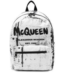 Alexander McQueen Graffiti Metropolitan backpack - White