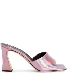 Giuseppe Zanotti Solhene 85mm iridescent leather sandals - Pink