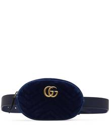 Gucci Pre-Owned 2015-2022 Marmont Double G velvet belt bag - Blue