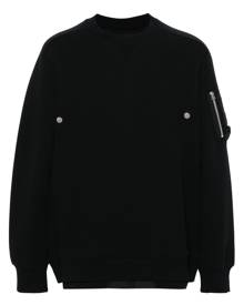 sacai layered jersey sweatshirt - Black