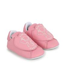 Kenzo Kids Elephant-print touch-strap slippers - Pink