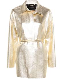 Kiton metallic leather jacket - Gold