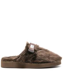 Suicoke Zavo faux-fur slippers - Brown