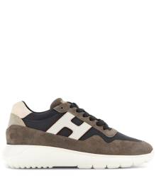 Hogan Interactive panelled leather sneakers - Brown