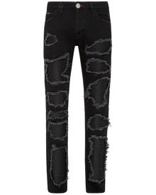 Philipp Plein rip-detailed skinny-cut jeans - Black