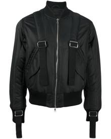 Simone Rocha shoulder-strap bomber jacket - Black