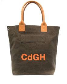 Comme des Garçons Homme logo-print canvas tote bag - Green